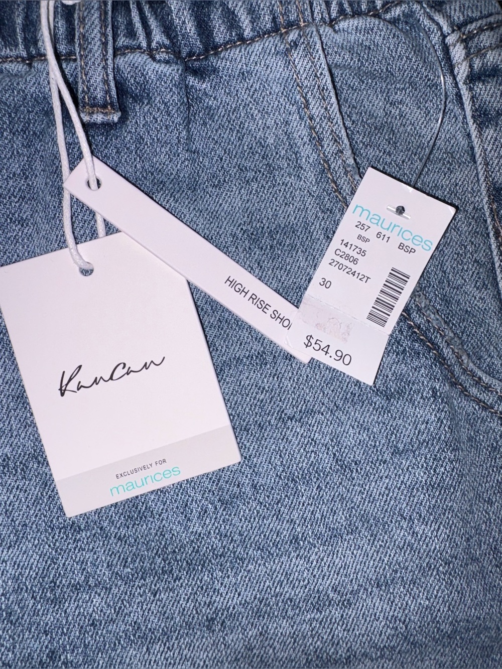 KanCan High Rise Jean Short - Picture 5 of 5